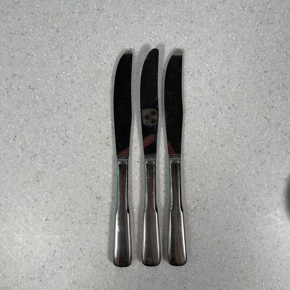Oneida Friendship Stainless Steel Dinner Knives Set of 3 Silverware Flatware